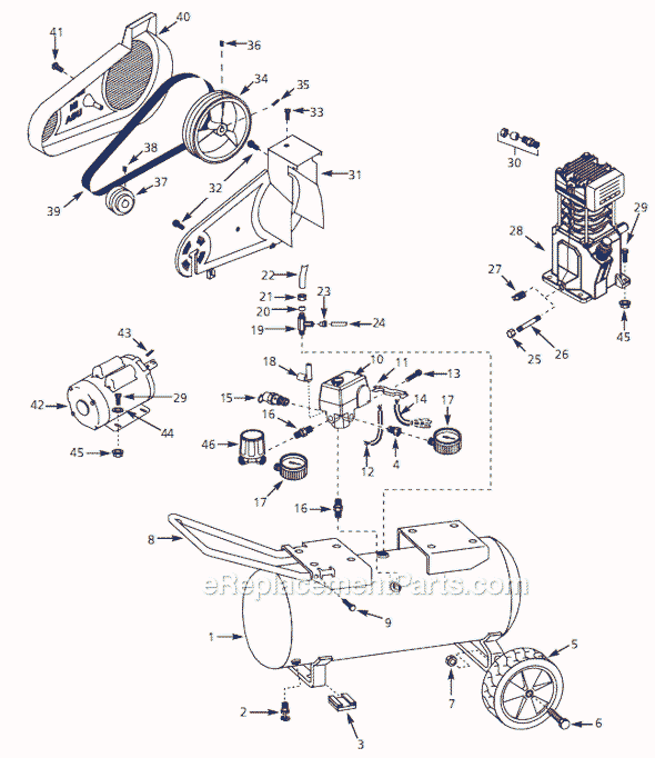 Campbell Hausfeld VS500102 (2000) Portable Air Compressors Page A Diagram