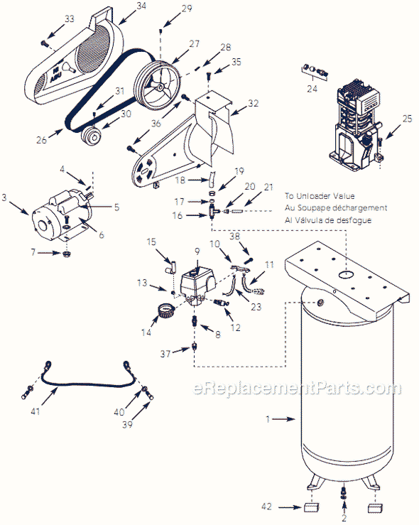 Campbell Hausfeld VS500802 (2000) Vertical Air Compressor Page A Diagram