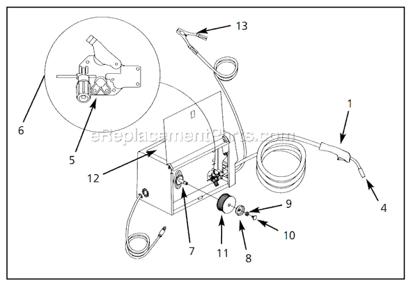 Campbell Hausfeld WG2164 Wire Feed Arc Welder Page A Diagram