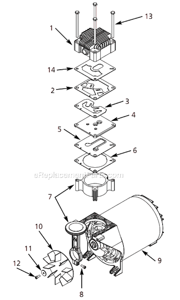 Campbell Hausfeld WL361002AJ (2003) Portable Air Compressor Pump Page A Diagram