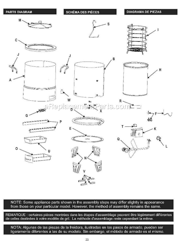 Char-Broil 14101480 The Big Easy Tru-Infrared Oilless Turkey Fryer Page A Diagram