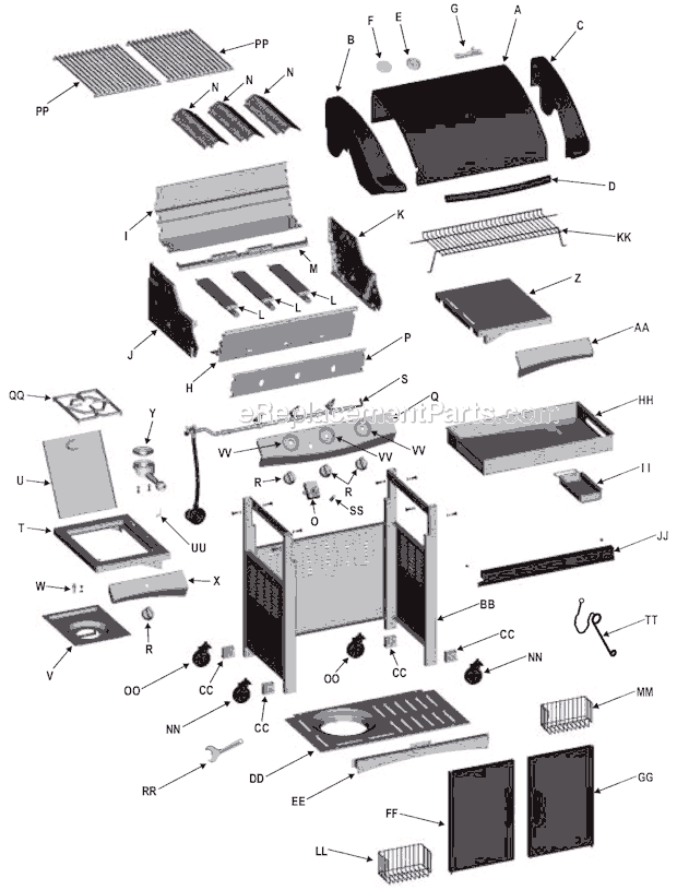 Char-Broil 463244104 Terrace Series Grill Page A Diagram
