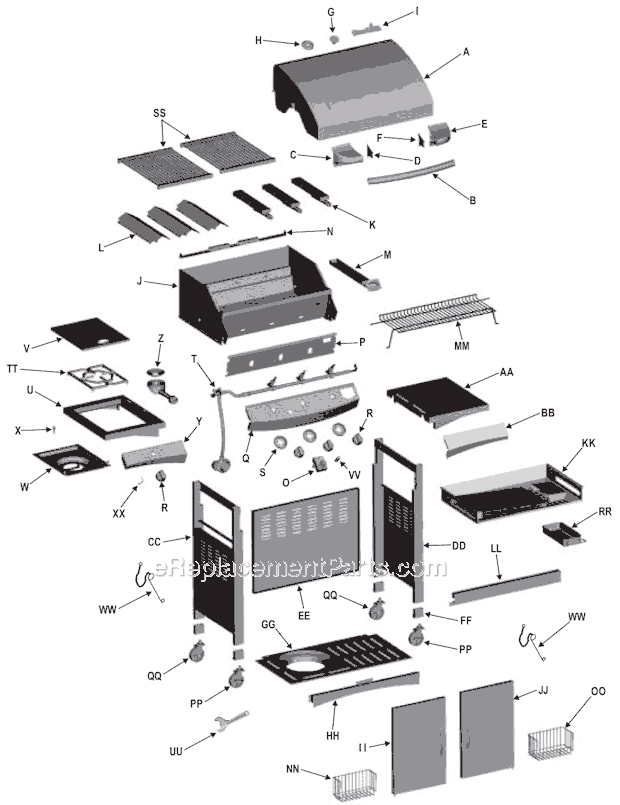 Char-Broil 463244404 Stainless Series Grill Page A Diagram