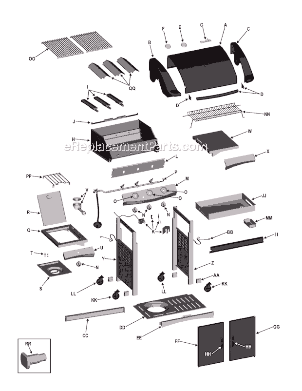 Char-Broil 463253905 Designer Series Stainless Grill Page A Diagram