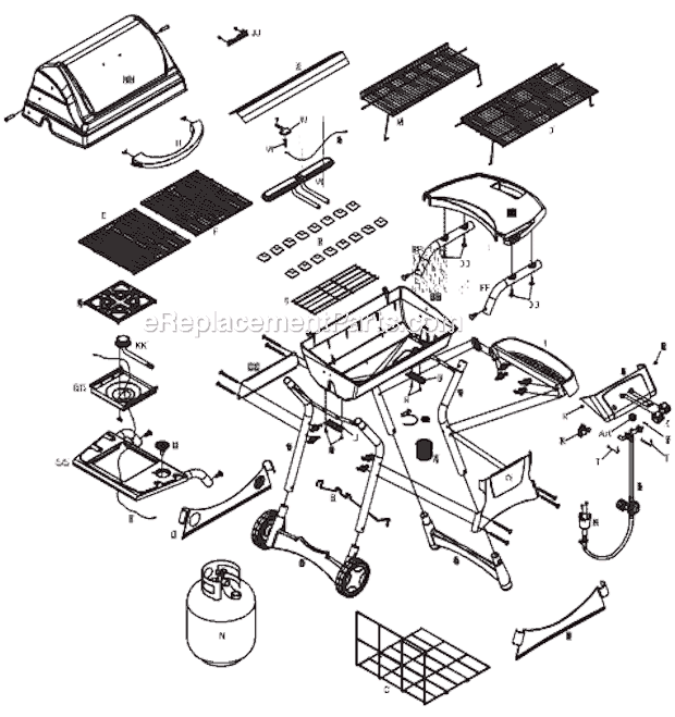 Char-Broil 4638217 Gas Grill Page A Diagram