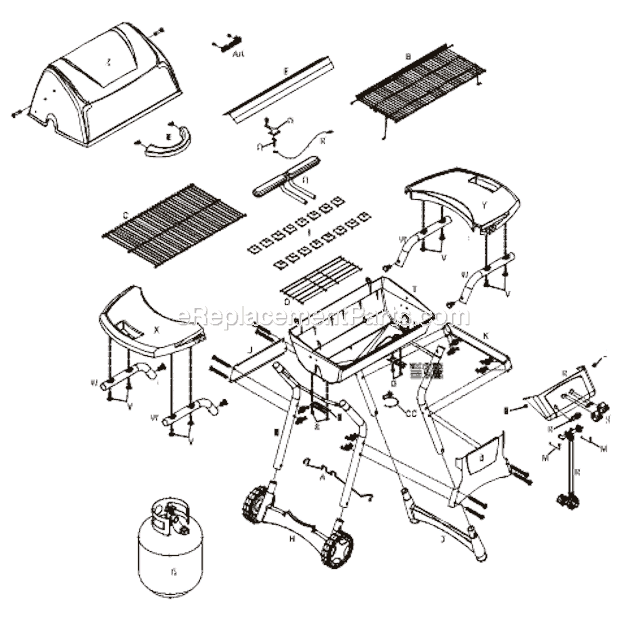 Char-Broil 4638218 Gas Grill Page A Diagram