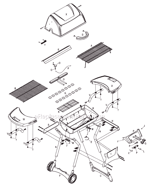 Char-Broil 4638220 Gas Grill Page A Diagram