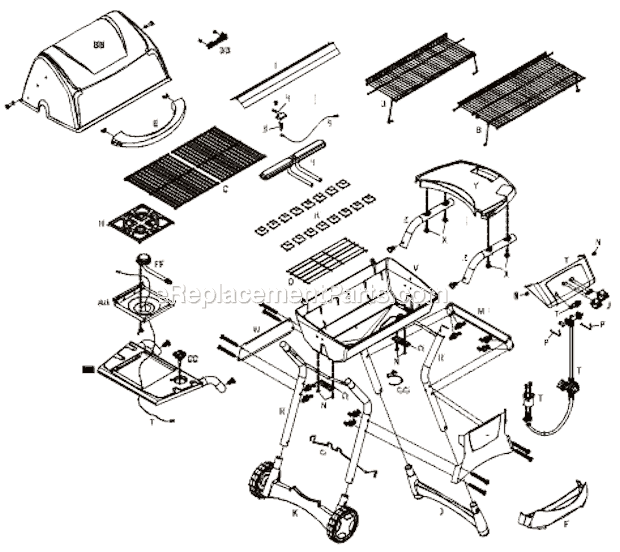 Char-Broil 4639122 Gas Grill Page A Diagram