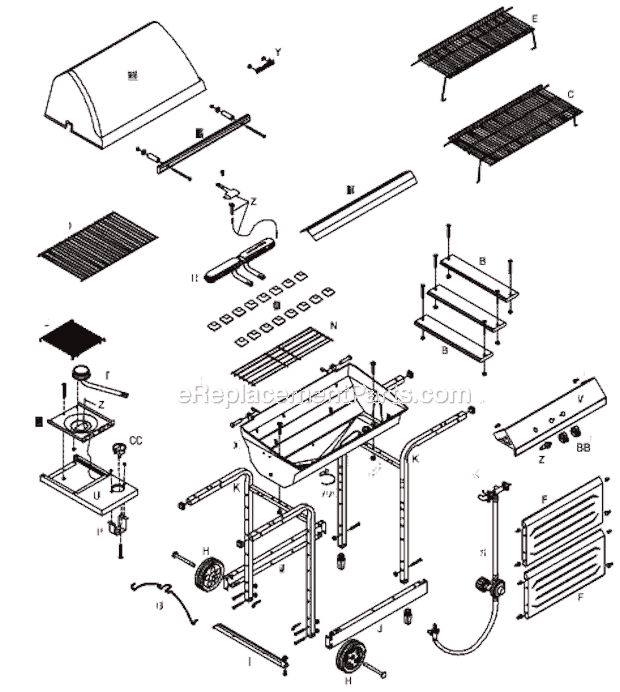 Char-Broil 4639218 Gas Grill Page A Diagram