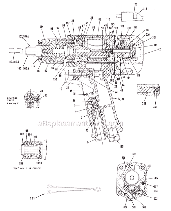 Chicago Pneumatic CP6031 TEBAV (T021952) Torque-Controlled Impact Wrench Page A Diagram