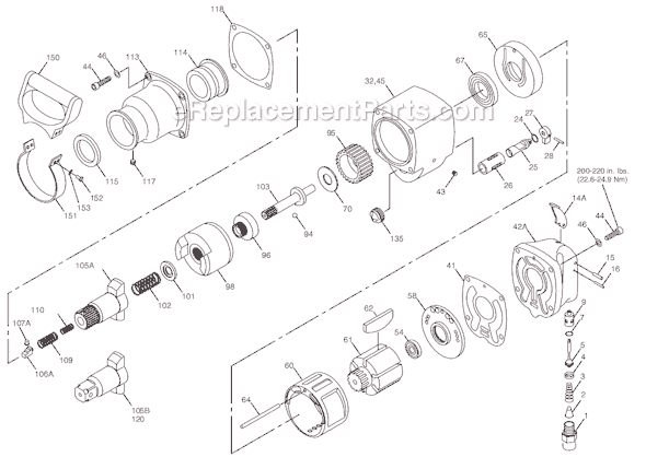 Chicago Pneumatic CP6120 PASEL (T018235) 1" Impact Wrench Page A Diagram