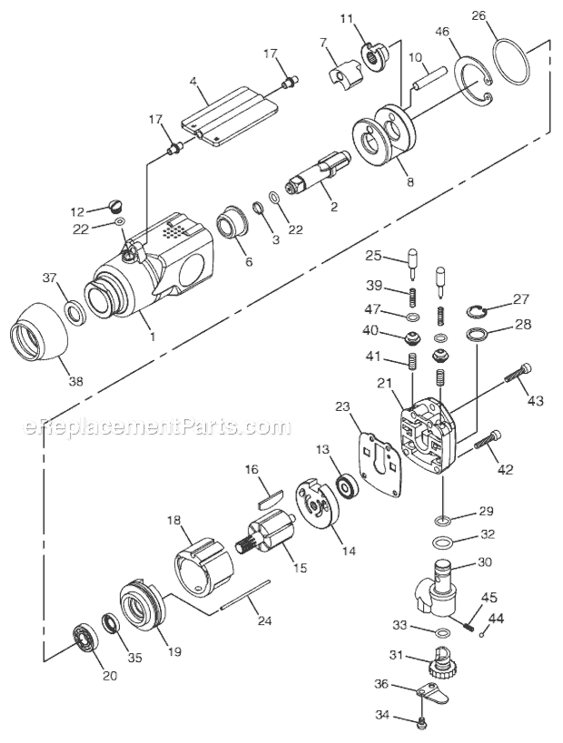 Chicago Pneumatic CP7722 (8941077220) Impact Wrench Page A Diagram