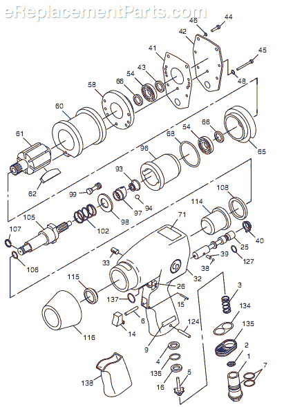Chicago Pneumatic CP772H (T024598) 3/4" Impact Wrench Page A Diagram