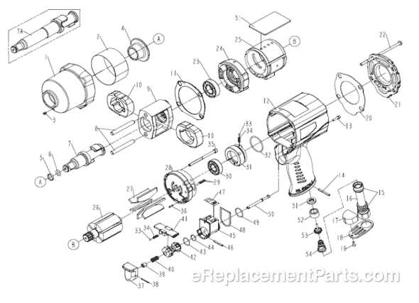 Chicago Pneumatic CP7749 (8941077490) 1/2" Impact Wrench Page A Diagram