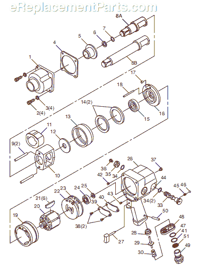 Chicago Pneumatic CP776-6 (T024622) 3/4" Impact Wrench Page A Diagram