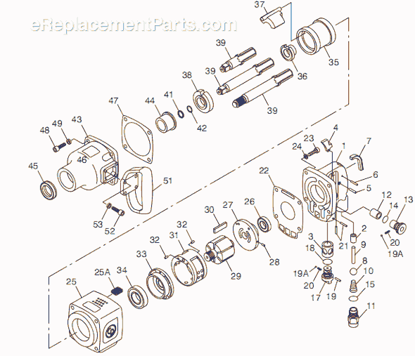 Chicago Pneumatic CP7775 (8941077750) 1" Impact Wrench Page A Diagram