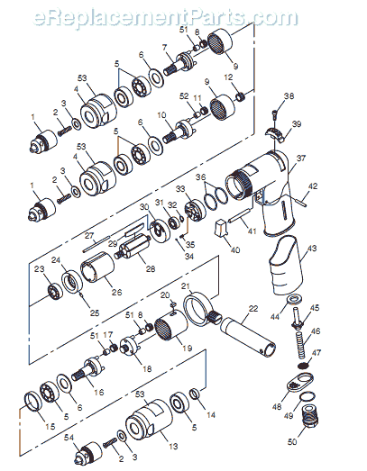 Chicago Pneumatic CP789HR (T025165) 1/2" Drill Page A Diagram