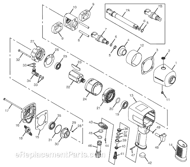 Chicago Pneumatic CP8274 (6151908274) Impact Wrench Page A Diagram
