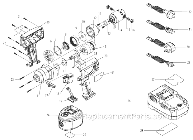 Chicago Pneumatic CP8748AL (8941087483) Cordless Impact Wrench Page A Diagram