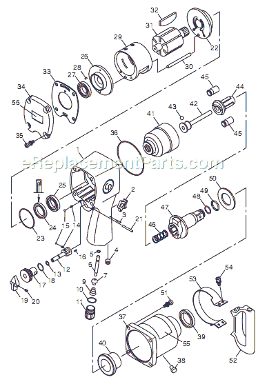 Chicago Pneumatic CP894 (T024743) 1" Impact Wrench Page A Diagram