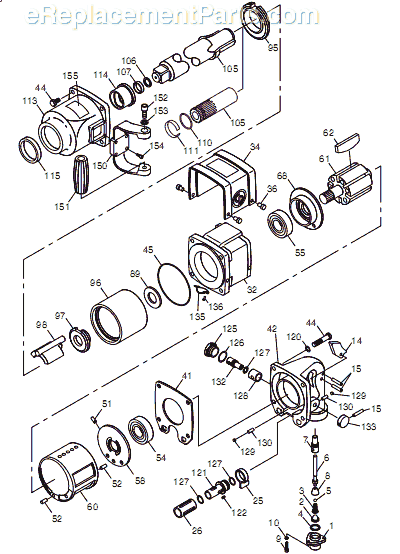 Chicago Pneumatic CP897-6 (T025368) 1" Impact Wrench Page A Diagram