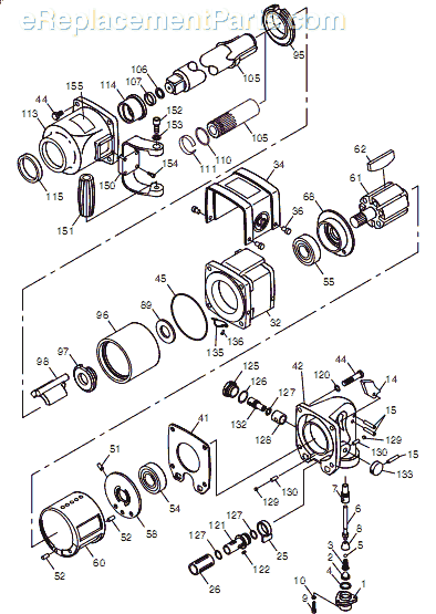 Chicago Pneumatic CP897 (T025379) 1" Impact Wrench Page A Diagram