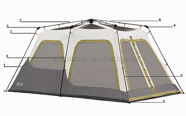 Coleman 2000005512 Instant Tent 10 Page A Diagram