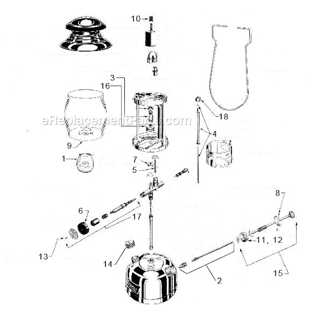 Coleman 202 Single Mantle Lantern Page A Diagram