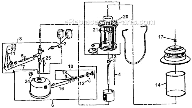 Coleman 220K195 2 Mantle Gas Lantern Page A Diagram