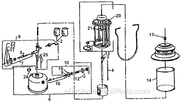 Coleman 228H195 2 Mantle Gas Lantern Page A Diagram