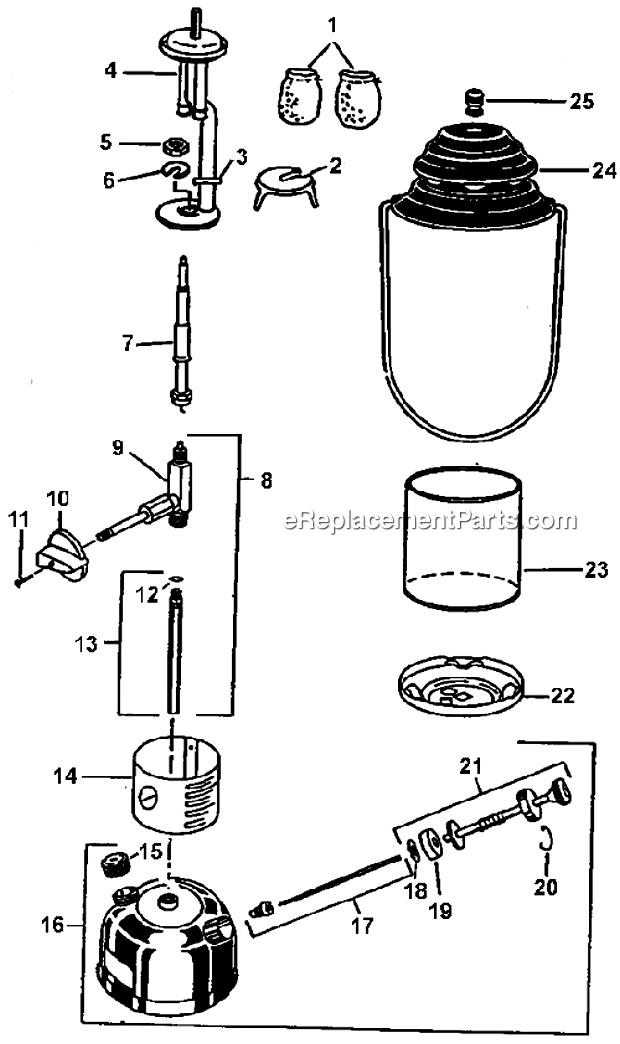 Coleman 295-700T 2 Mantle Dual Fuel Lantern Page A Diagram