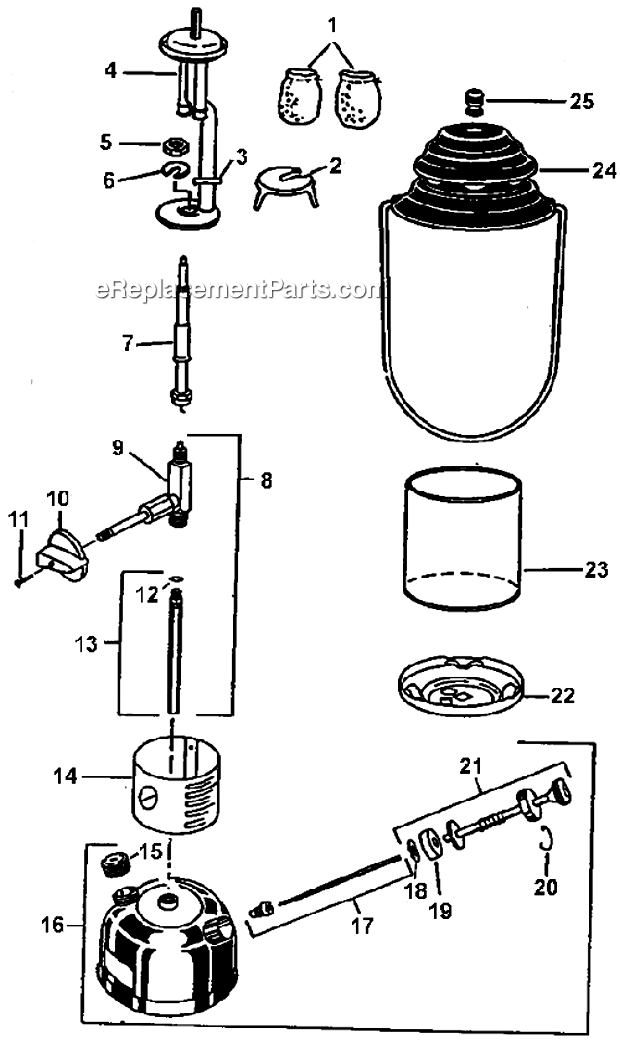 Coleman 295-700 2 Mantle Dual Fuel Lantern Page A Diagram