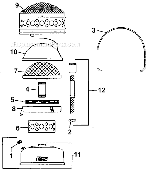Coleman 512-700 Catalytic Heater Page A Diagram