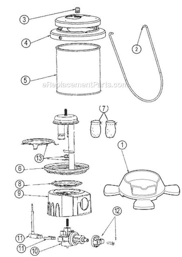 Coleman 5155-750 2 Mantle Electronic Ignition Propane Lantern Page A Diagram