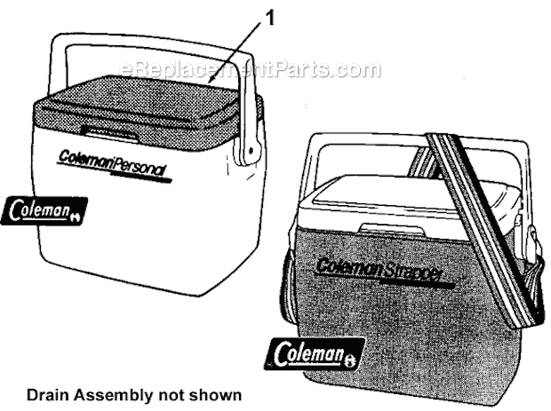 Coleman 5272A723T 8 Quart Red Personal 8 Cooler Page A Diagram