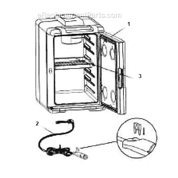 Coleman 5644-707 Thermoelectric Cooler with Optional Power Supply Page A Diagram