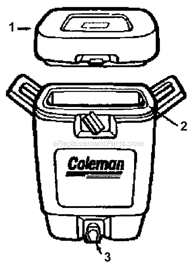 Coleman 5660-706 10 Gallon Blue Beverage Cooler Page A Diagram