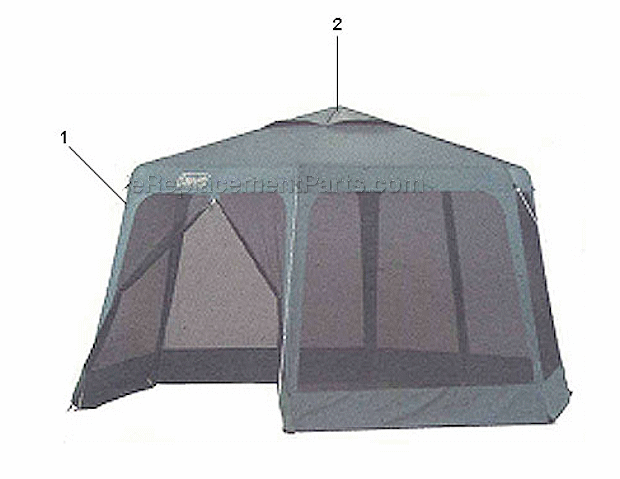 Coleman 9192-142 Screen Lodge - 14In. X 12In. Shelter Page A Diagram