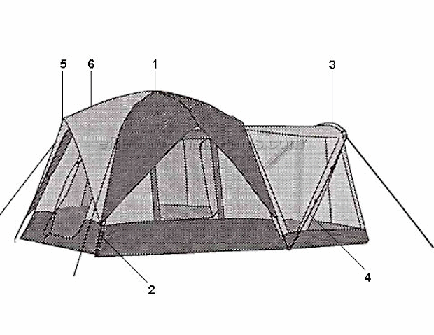 Coleman 9232-160 Weathermaster - 16In. X 10In. Screen Room - Shelter Page A Diagram