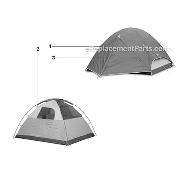 Coleman 9273A827 Tioga Backpacker - 8' x 7' Tent Page A Diagram