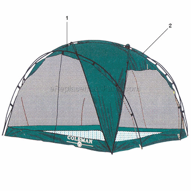 Coleman 9293-111 Dining Shelter Page A Diagram