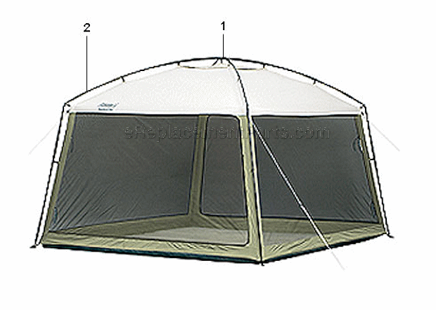 Coleman 9600A131P Insta-Clip - 13In. X 11In. Screen House - Shelter Page A Diagram