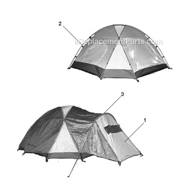 Coleman 9840-808 Lynx 3 Backpacking Tent Page A Diagram
