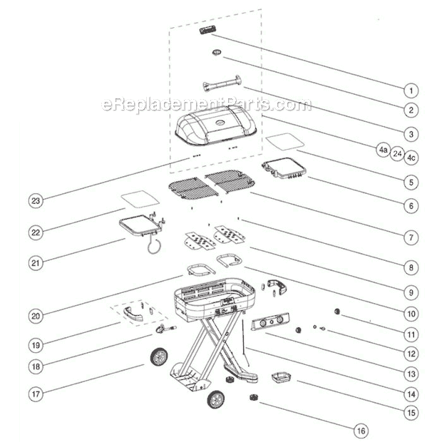 Coleman 9928-A60 Roadtrip Pro SS Grill Page A Diagram