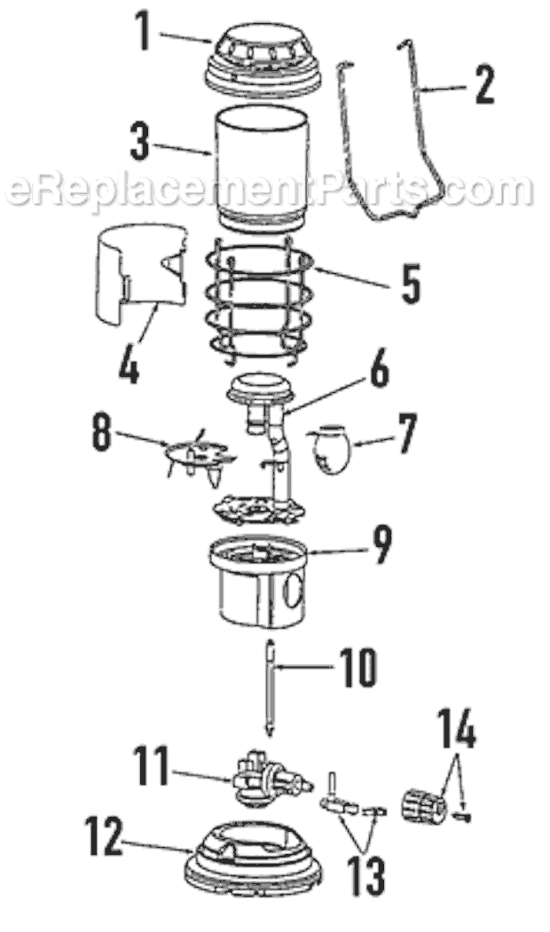 Coleman 9950-750 Powermax Lantern Page A Diagram