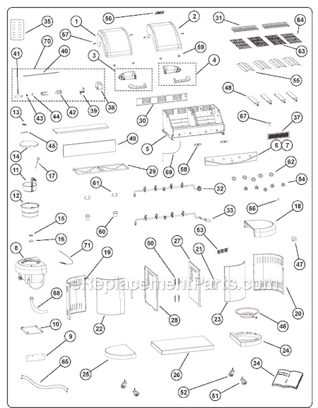 Coleman 9990-646 (5600 Series) Propane Grill Page A Diagram