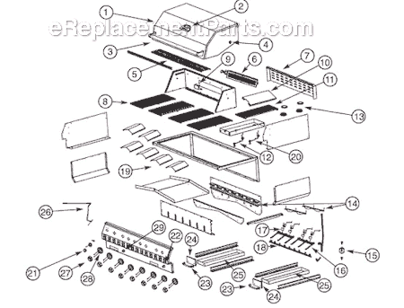 Coleman 9992-649 (8450 Series) Gas Grill Page A Diagram