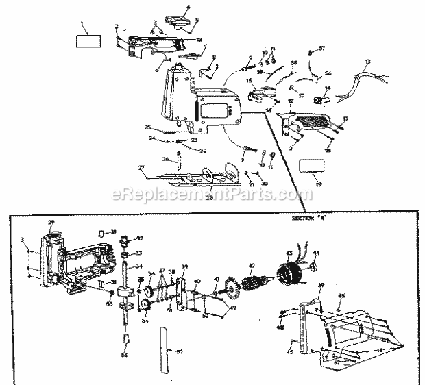 Craftsman 0722 Scroller Saw Unit Diagram