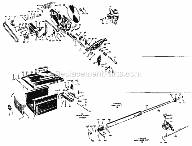 Craftsman 10321041 Bench Saw Unit Diagram