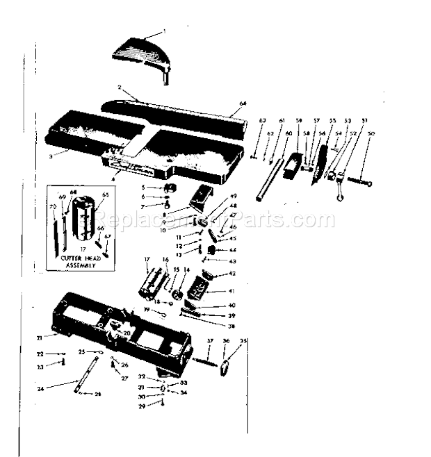 Craftsman 10321861 4-1/8 Inch Jointer Unit Diagram